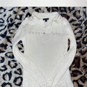 Tommy Hilfiger Women's Cream Cowl Neck Sweater